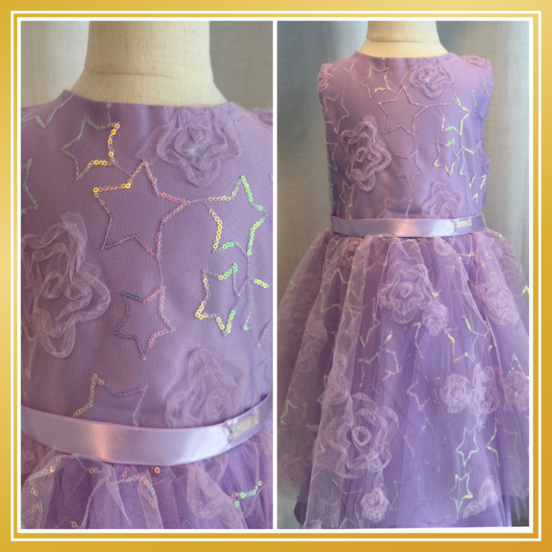 Estrellas de Lavanda Dress(pedir una talla más grande)