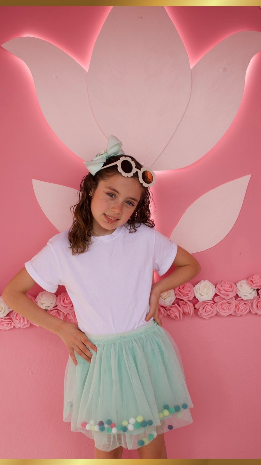 Girls Tutu Skirt Pom-Pom (falda tutu de pompones)