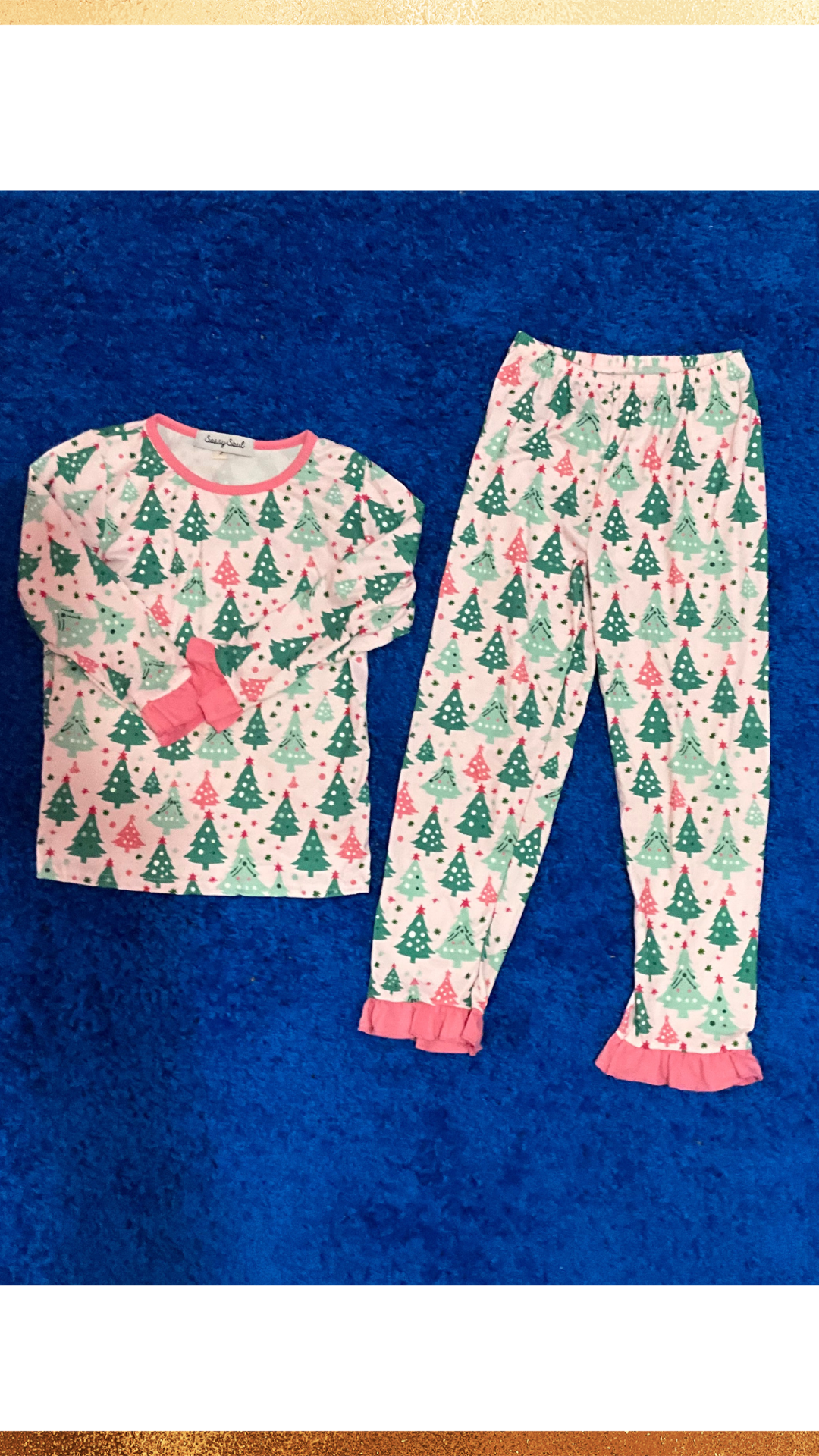 Pijama Pink Christmas Trees
