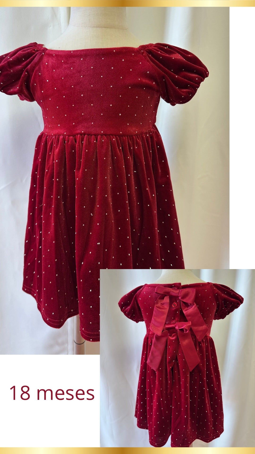 “Ruby Sparkle Velvet”18 meses